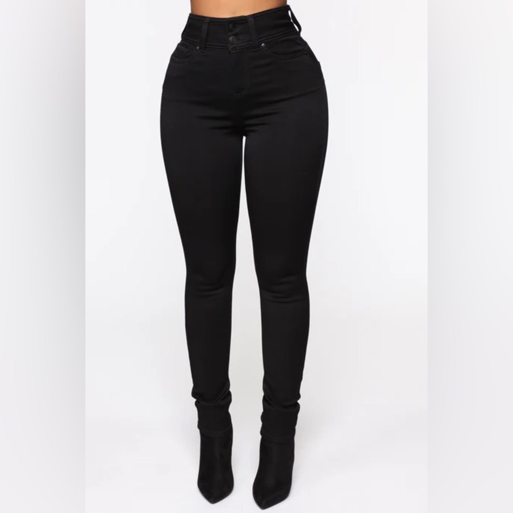Snatch Me Tight Booty Lifter Skinny Jeans - Black